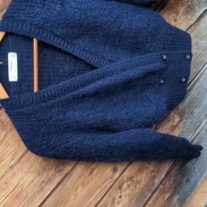 Vintage St Michael's mohair blend navy blue cardigan